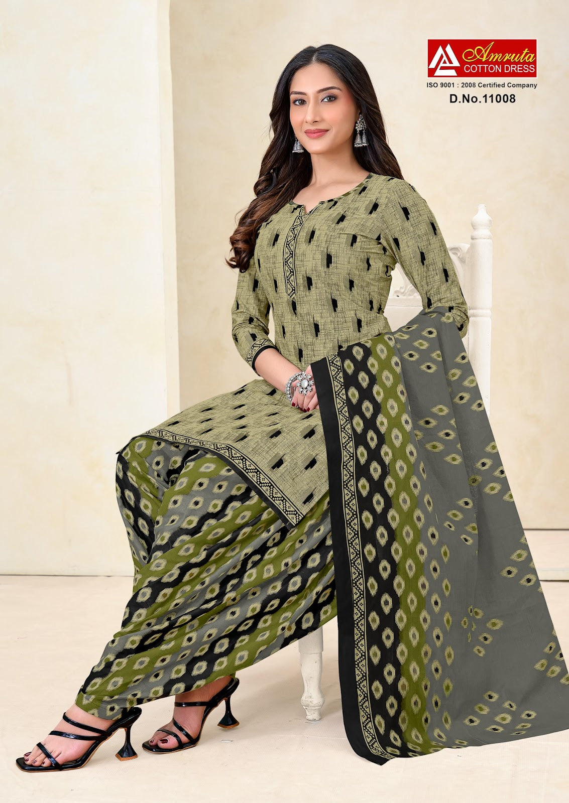 Ikkat Special Vol 11 Amruta Cotton Patiyala Style Suits Exporter Gujarat
