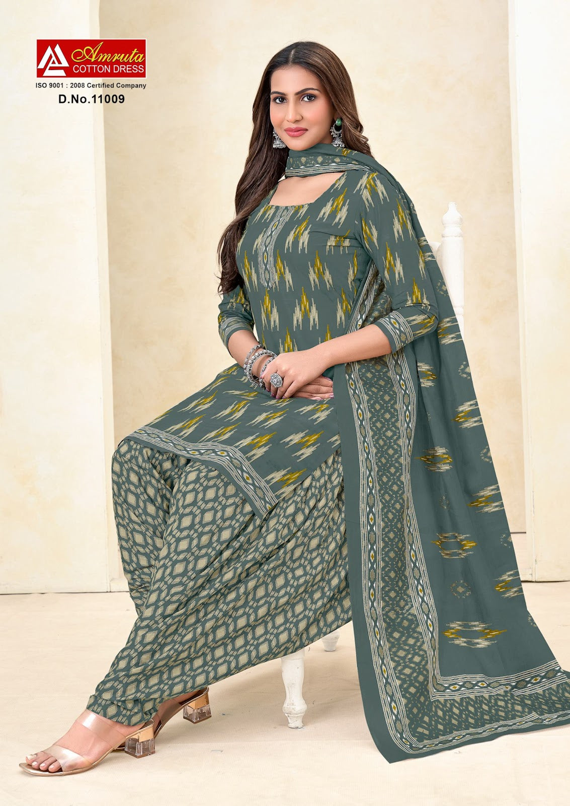 Ikkat Special Vol 11 Amruta Cotton Patiyala Style Suits Exporter Gujarat