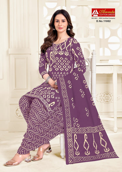 Ikkat Special Vol 11 Amruta Cotton Patiyala Style Suits Exporter Gujarat