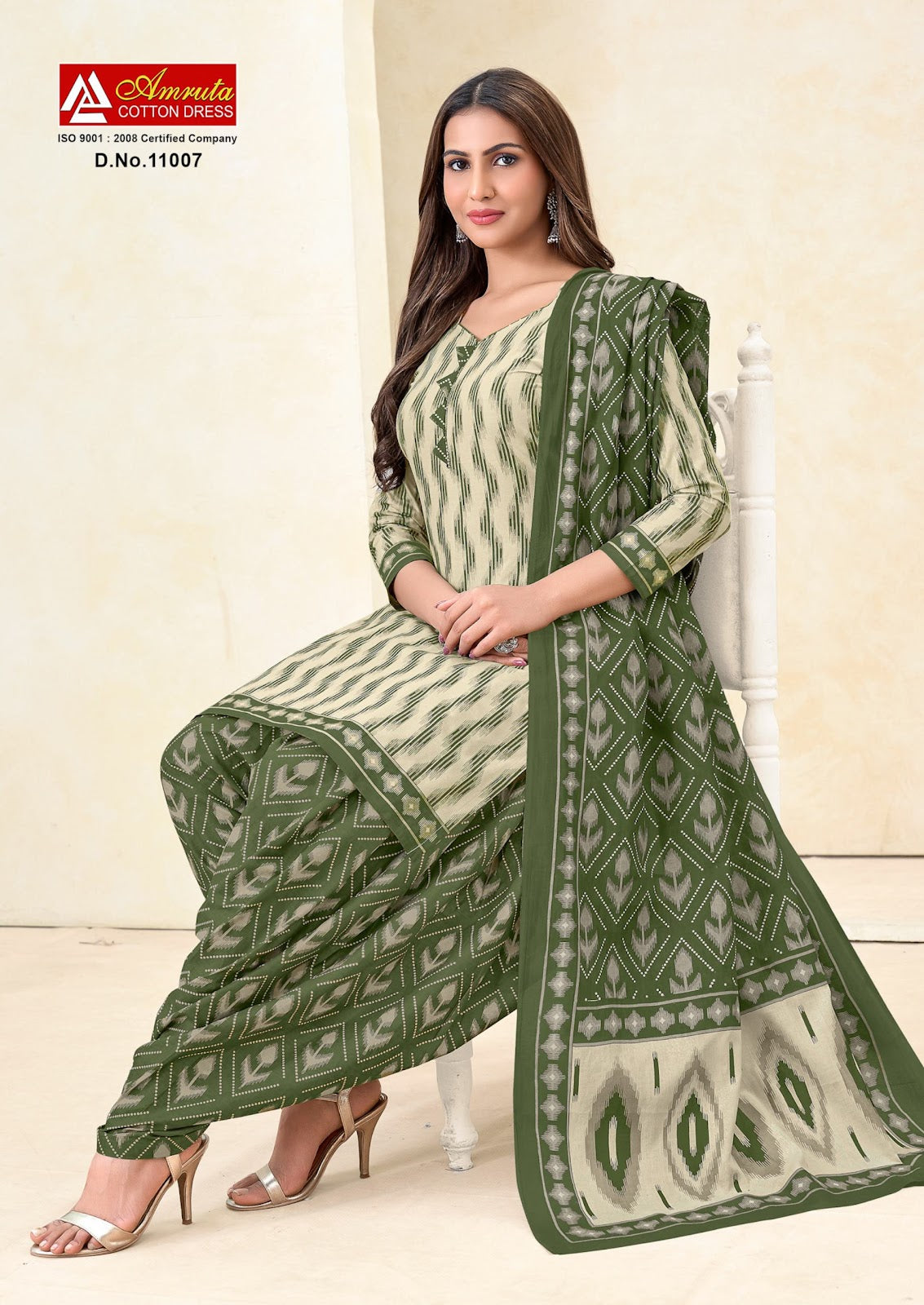 Ikkat Special Vol 11 Amruta Cotton Patiyala Style Suits Exporter Gujarat