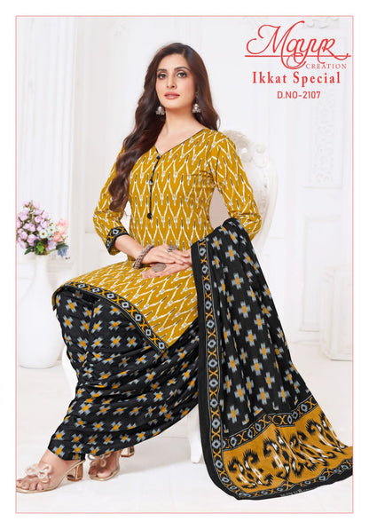 Ikkat Special Vol 21 Mayur Creation Cotton Dress Material Manufacturer Ahmedabad