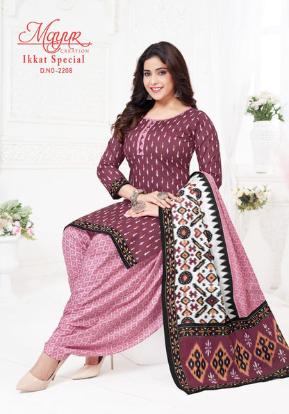 Ikkat Special Vol 22 Mayur Creation Readymade Cotton Patiyala Suits Exporter Gujarat
