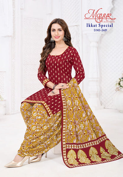 Ikkat Special Vol 24 Mayur Creation Cotton Dress Material Manufacturer India