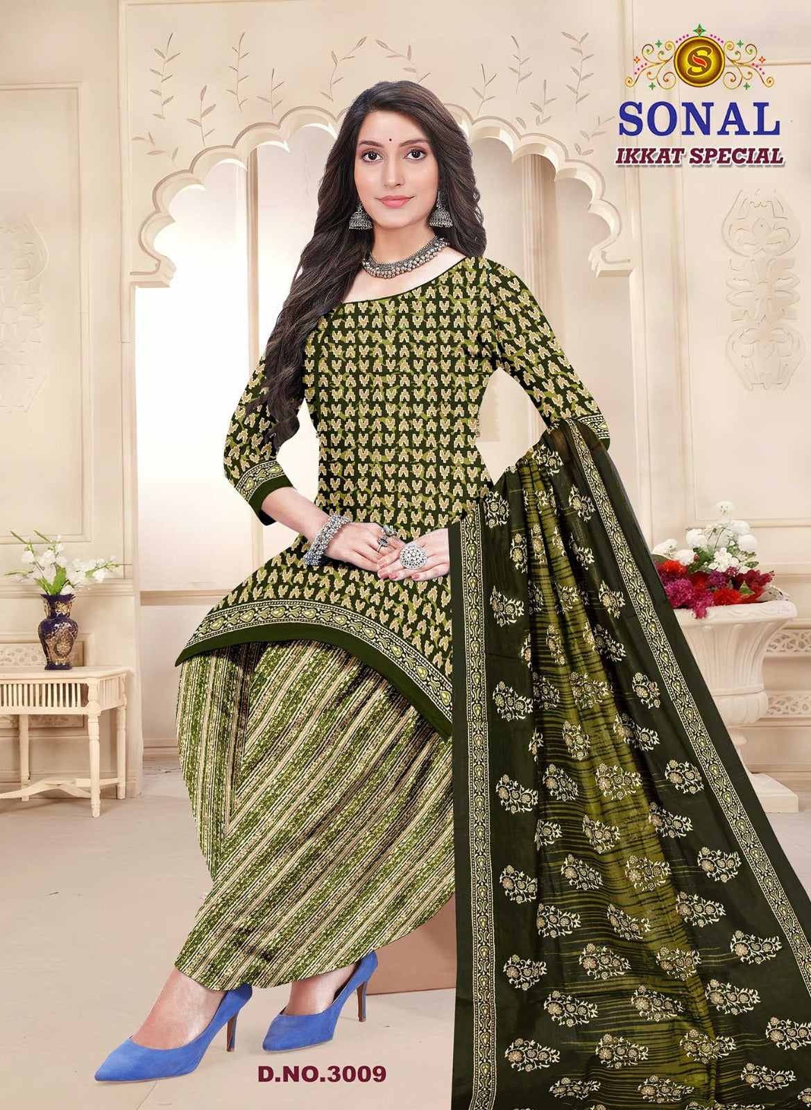 Ikkat Special Vol 3 Sonal Textile Cotton Dress Material Supplier Ahmedabad