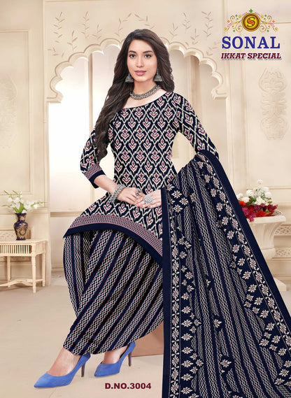Ikkat Special Vol 3 Sonal Textile Cotton Dress Material Supplier Ahmedabad
