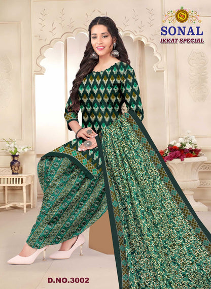 Ikkat Special Vol 3 Sonal Textile Cotton Dress Material Supplier Ahmedabad