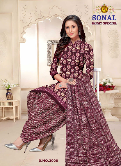 Ikkat Special Vol 3 Sonal Textile Cotton Dress Material Supplier Ahmedabad