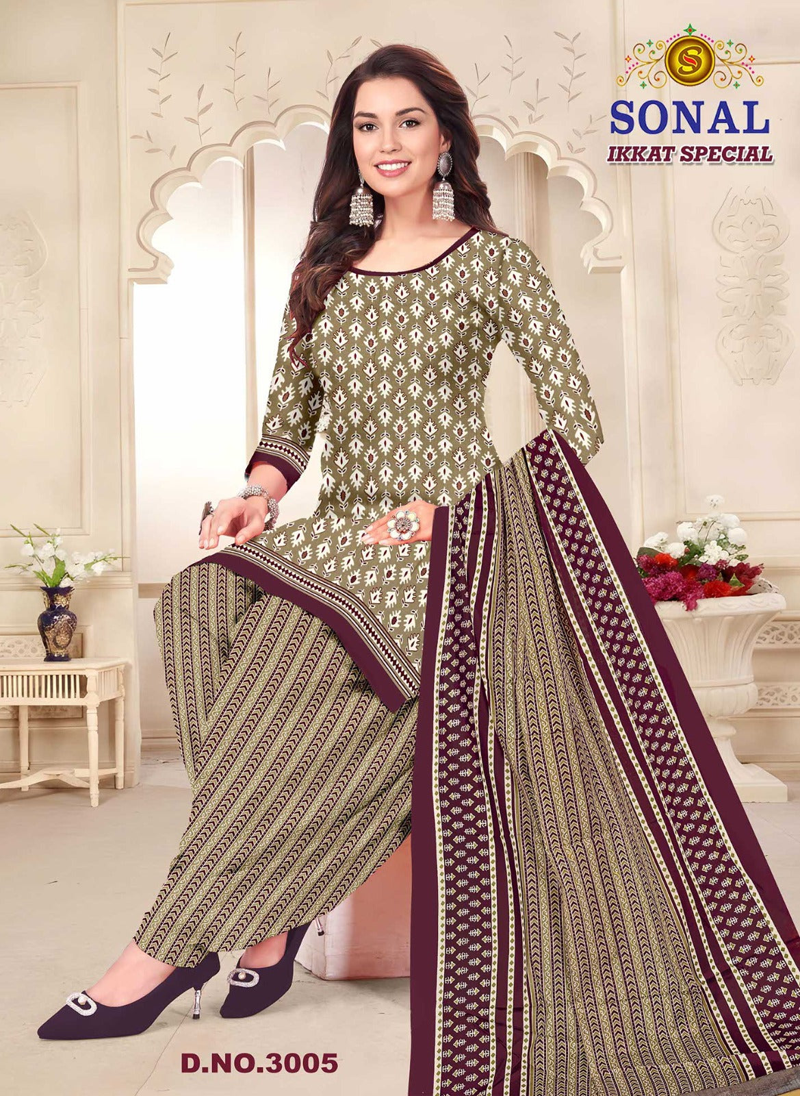 Ikkat Special Vol 3 Sonal Textile Cotton Dress Material Supplier Ahmedabad