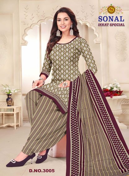 Ikkat Special Vol 3 Sonal Textile Cotton Dress Material Supplier Ahmedabad