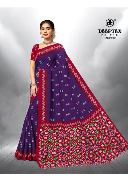 Ikkat Special Vol 9 Deeptex Prints Cotton Sarees Wholesale Price