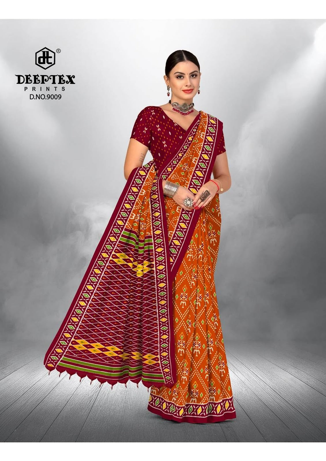 Ikkat Special Vol 9 Deeptex Prints Cotton Sarees Wholesale Price