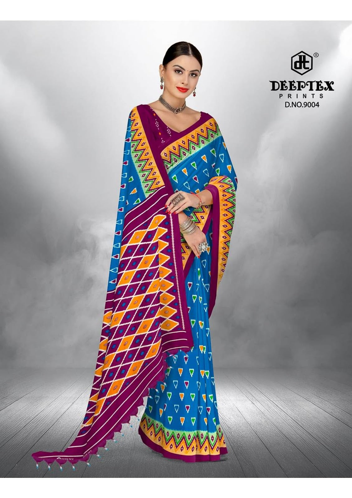 Ikkat Special Vol 9 Deeptex Prints Cotton Sarees Wholesale Price