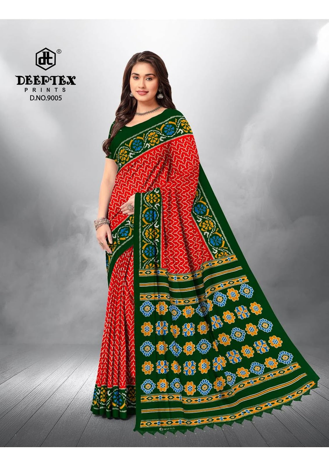 Ikkat Special Vol 9 Deeptex Prints Cotton Sarees Wholesale Price