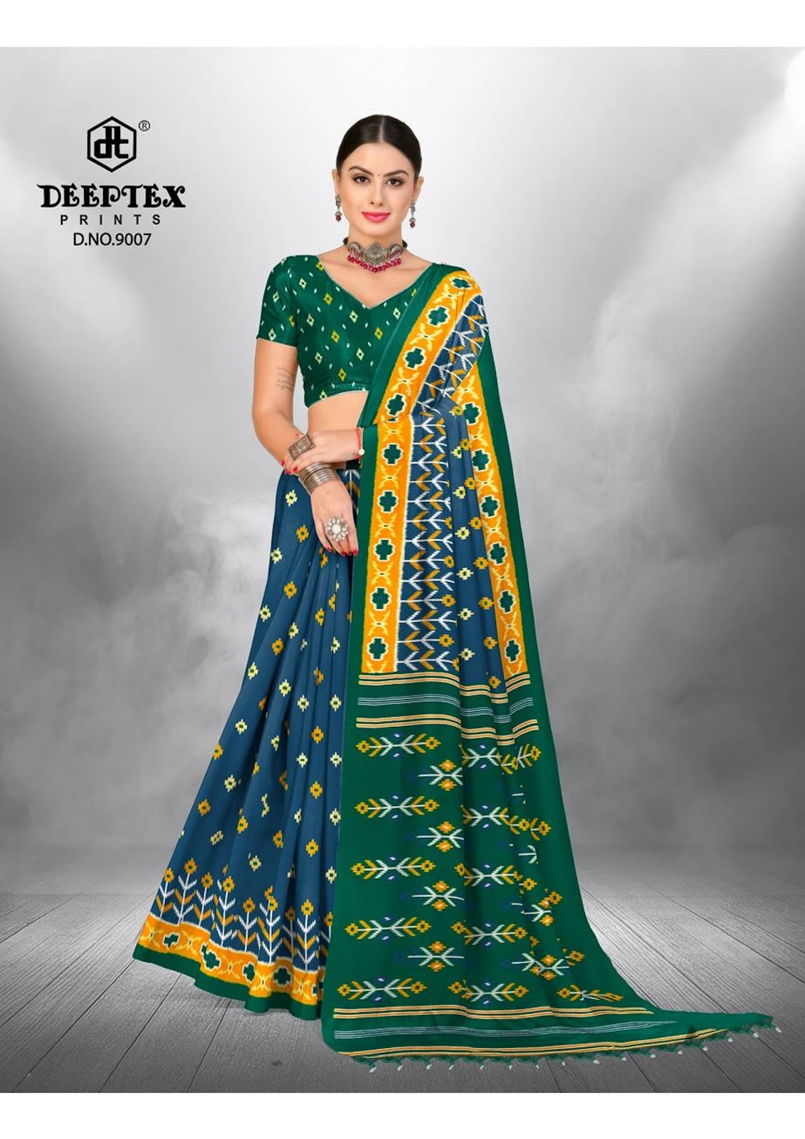 Ikkat Special Vol 9 Deeptex Prints Cotton Sarees Wholesale Price