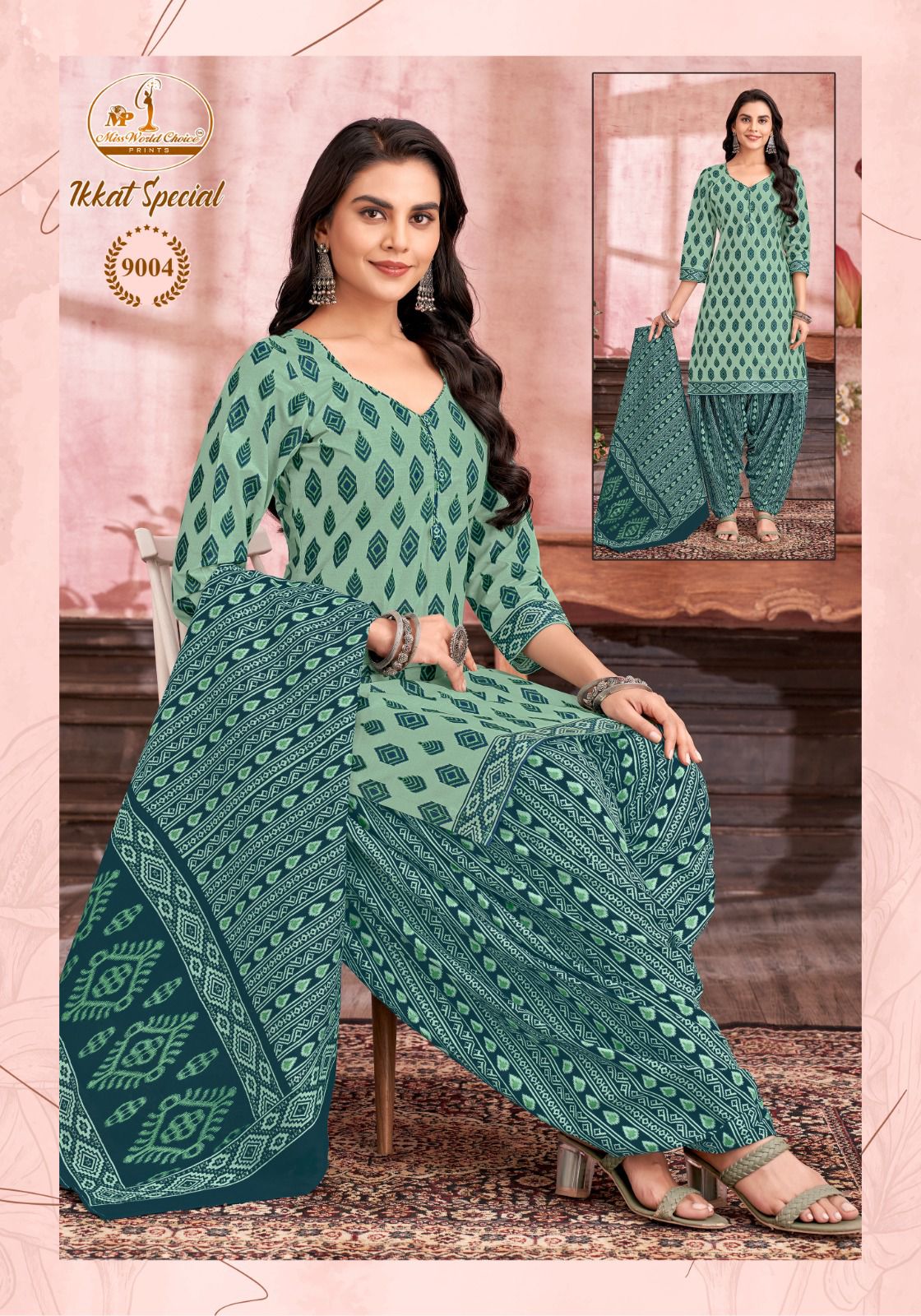 Ikkat Special Vol 9 Miss World Choice Cotton Dress Material Supplier