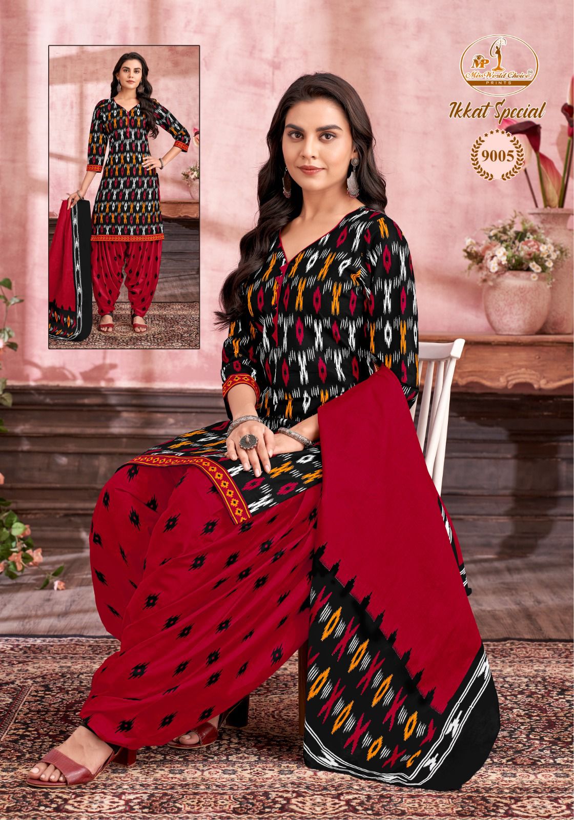 Ikkat Special Vol 9 Miss World Choice Cotton Dress Material Supplier