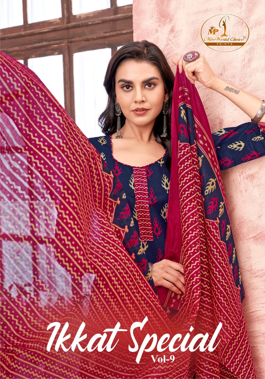 Ikkat Special Vol 9 Miss World Choice Cotton Dress Material Supplier