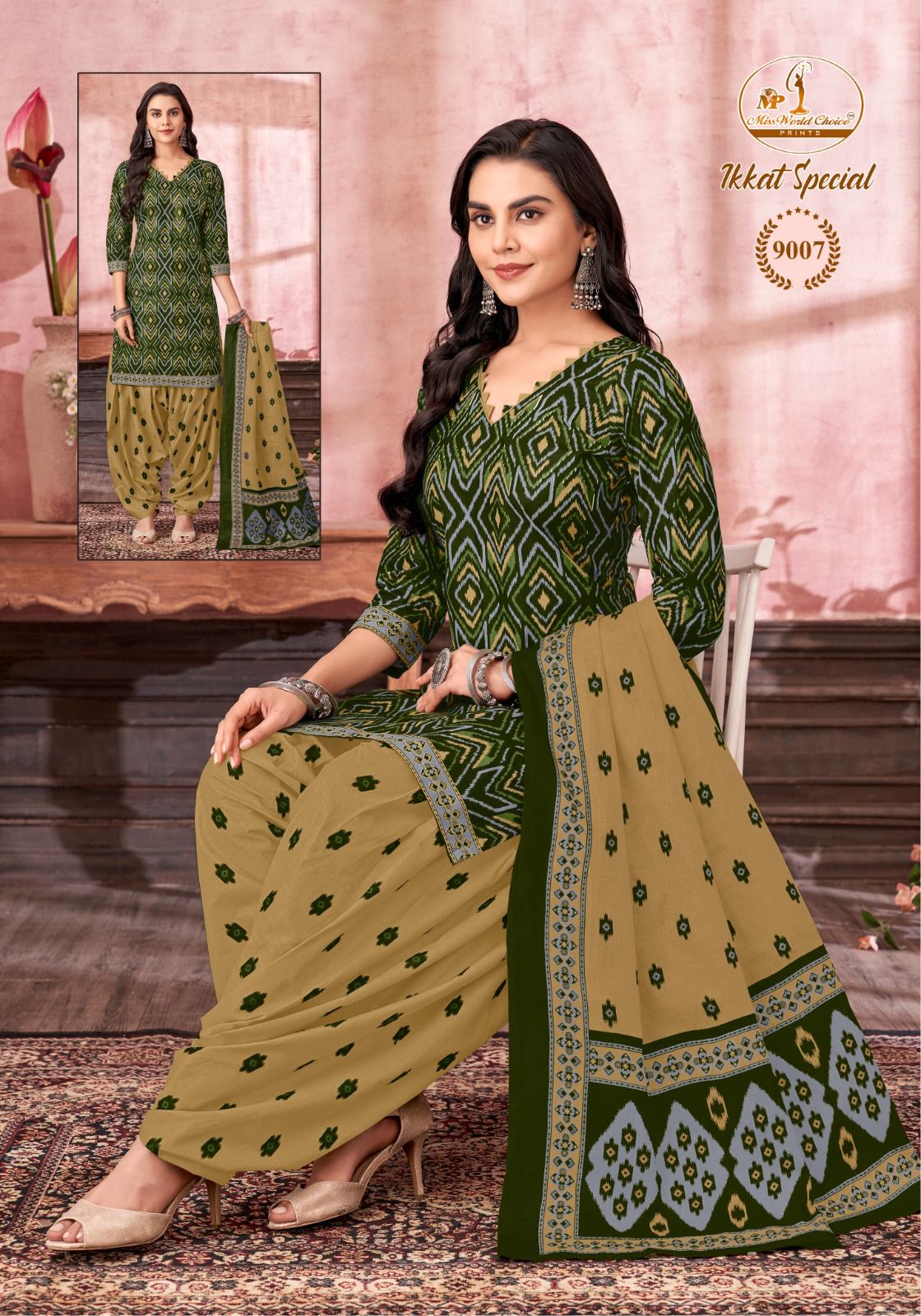 Ikkat Special Vol 9 Miss World Choice Cotton Dress Material Supplier