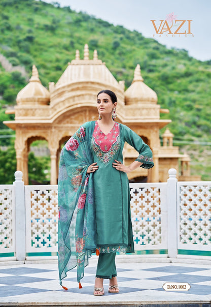 Iknoor Vazi Fashion Viscose Readymade Pant Style Suits Wholesaler Gujarat