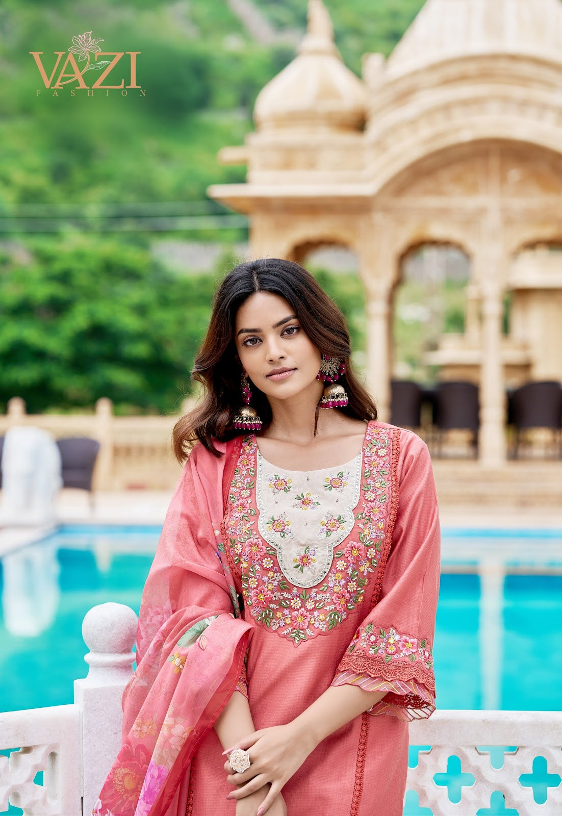 Iknoor Vazi Fashion Viscose Readymade Pant Style Suits Wholesaler Gujarat