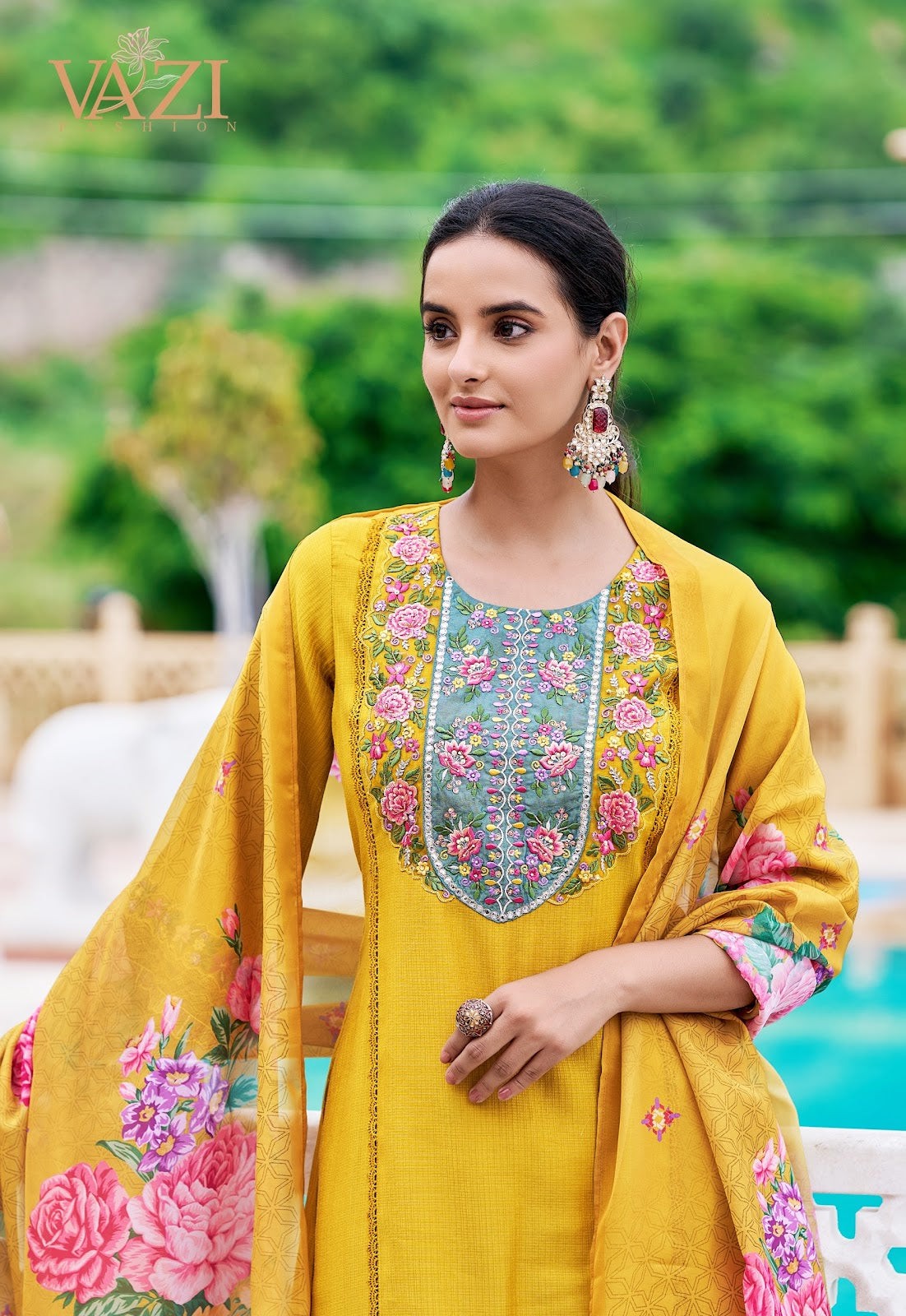 Iknoor Vazi Fashion Viscose Readymade Pant Style Suits Wholesaler Gujarat