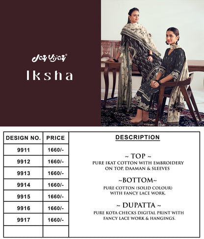Iksha Jay Vijay Cotton Pant Style Suits Supplier