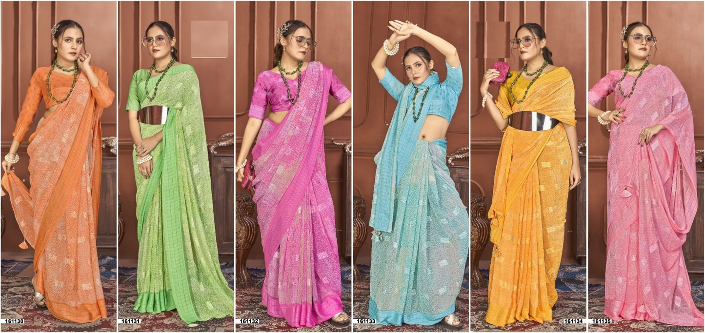 Ikshita Vol 12 Vallabhi Prints Georgette Sarees Manufacturer India