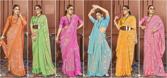 Ikshita Vol 12 Vallabhi Prints Georgette Sarees Manufacturer India