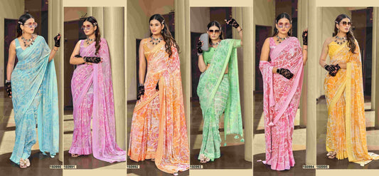 Ikshita Vol 5 Vallabhi Prints Georgette Sarees Wholesaler India