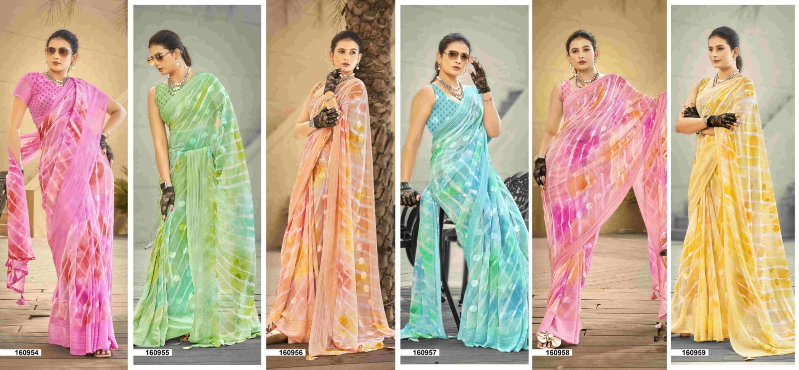 Ikshita Vol 6 Vallabhi Prints Georgette Sarees Wholesale Price