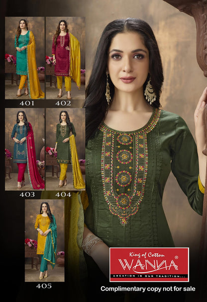 Ikshita Wanna Jam Satin Pant Style Suits Exporter Gujarat