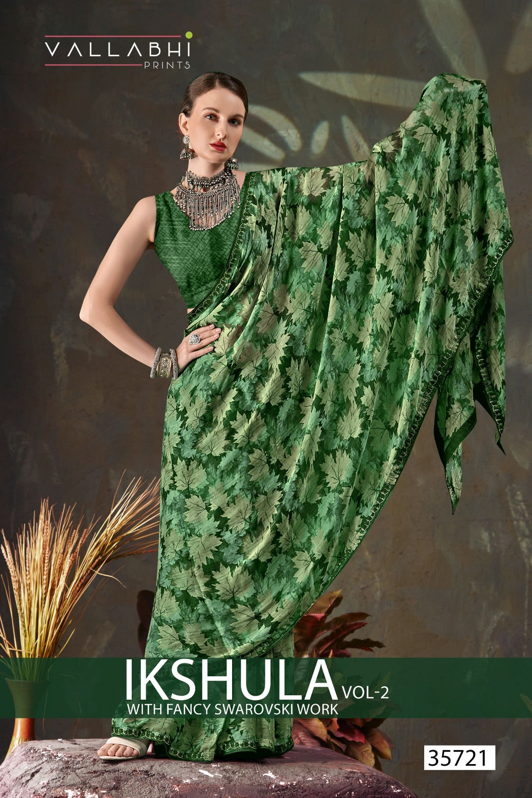 Ikshula Vol 2 Vallabhi Prints Chiffon Sarees Supplier