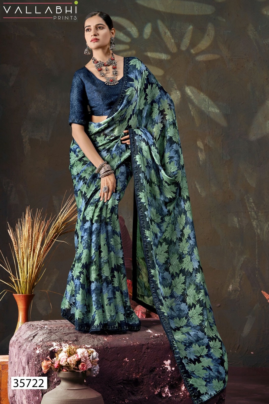 Ikshula Vol 2 Vallabhi Prints Chiffon Sarees Supplier