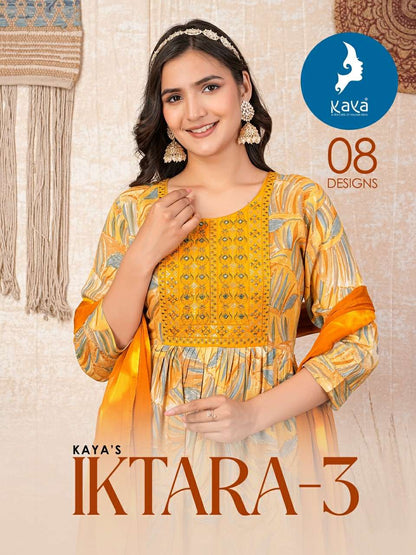 Iktara 4 Kaya Rayon Readymade Pant Style Suits Exporter Ahmedabad