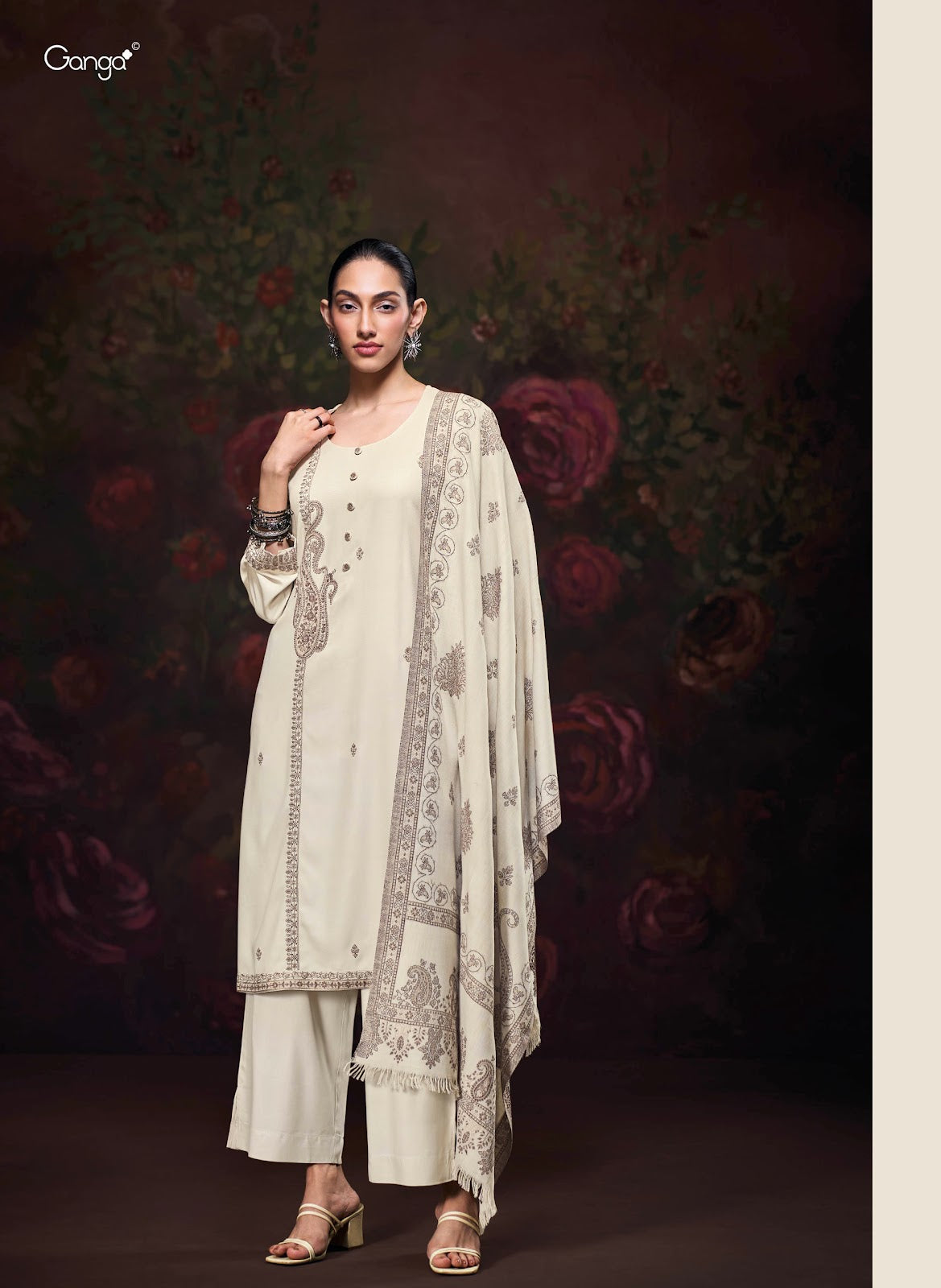 Iktara Ganga Pashmina Suits Supplier Gujarat