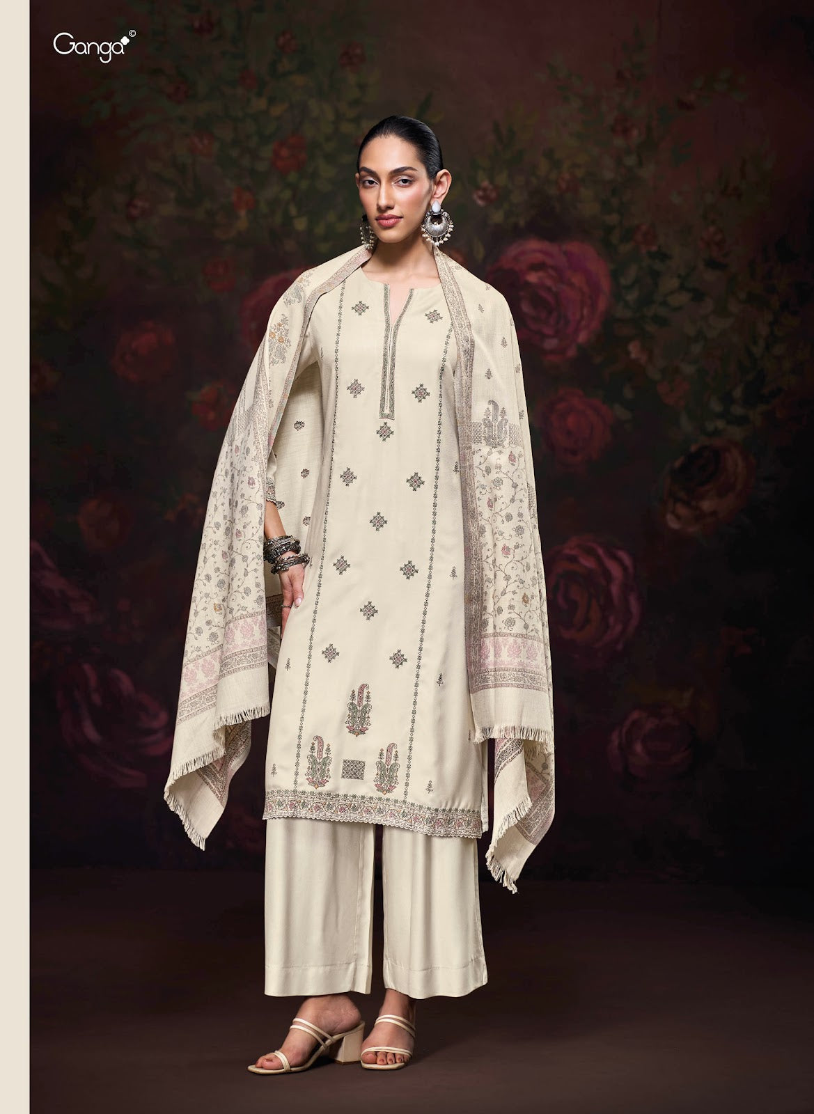Iktara Ganga Pashmina Suits Supplier Gujarat