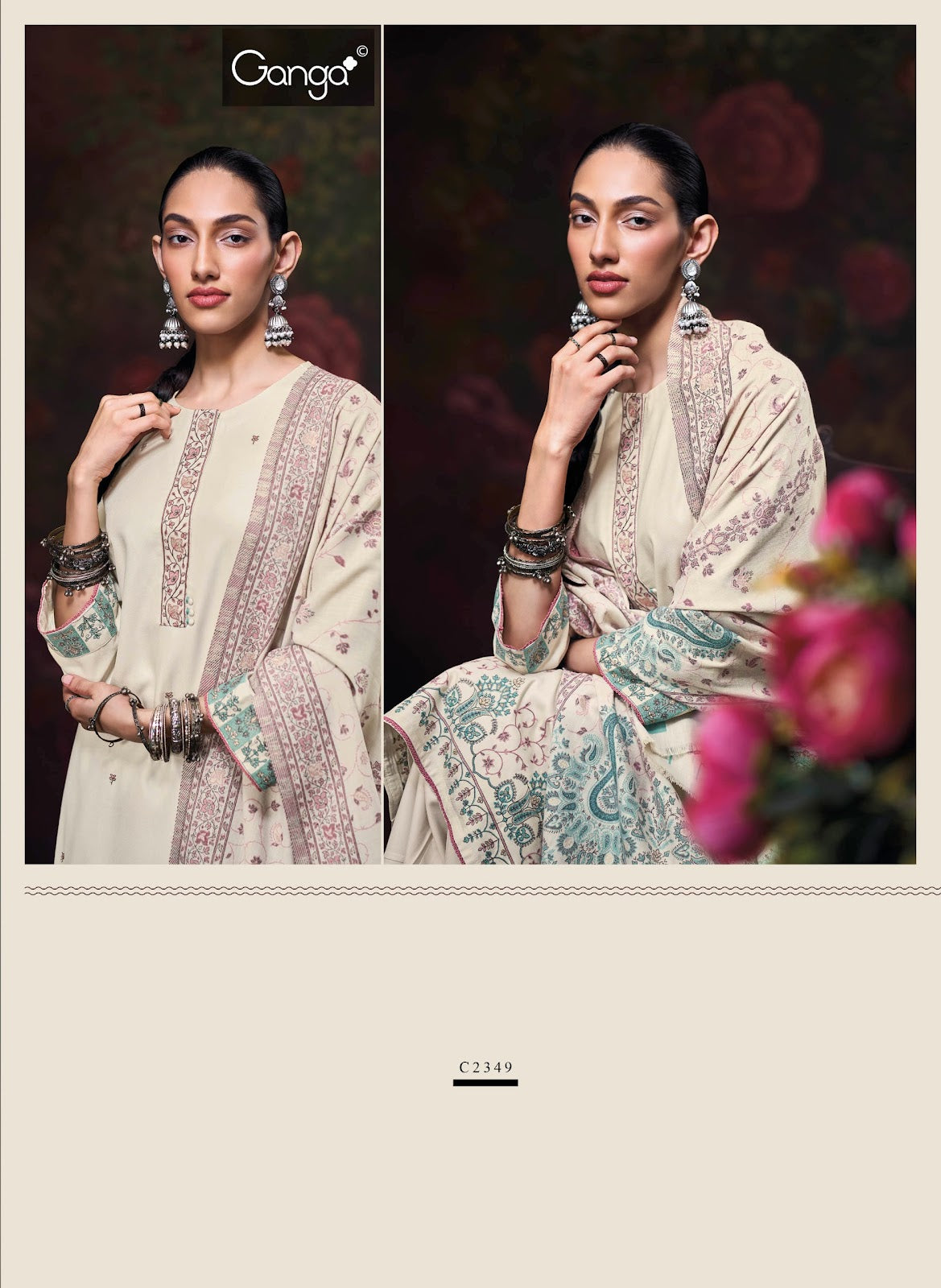Iktara Ganga Pashmina Suits Supplier Gujarat
