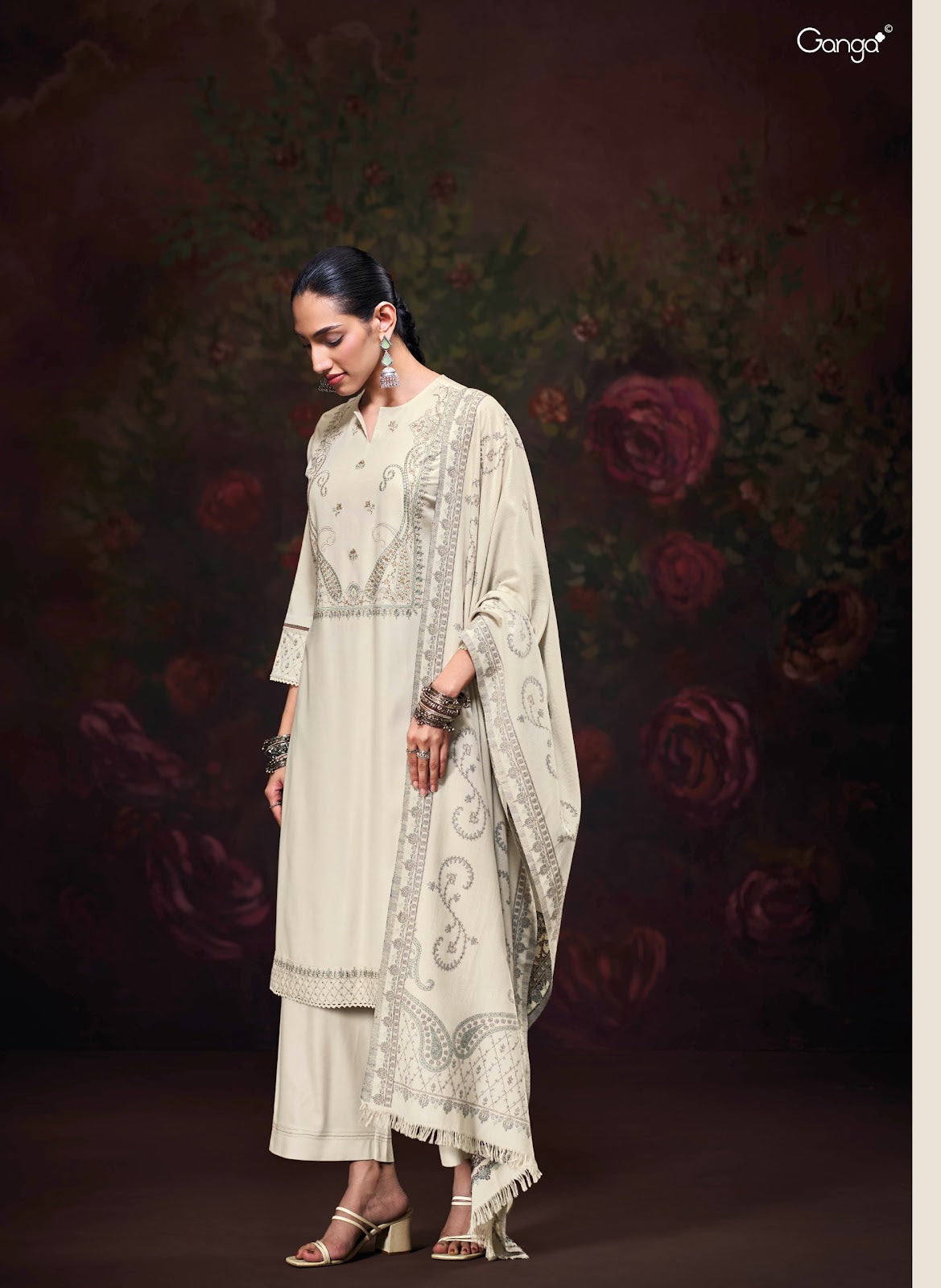 Iktara Ganga Pashmina Suits Supplier Gujarat