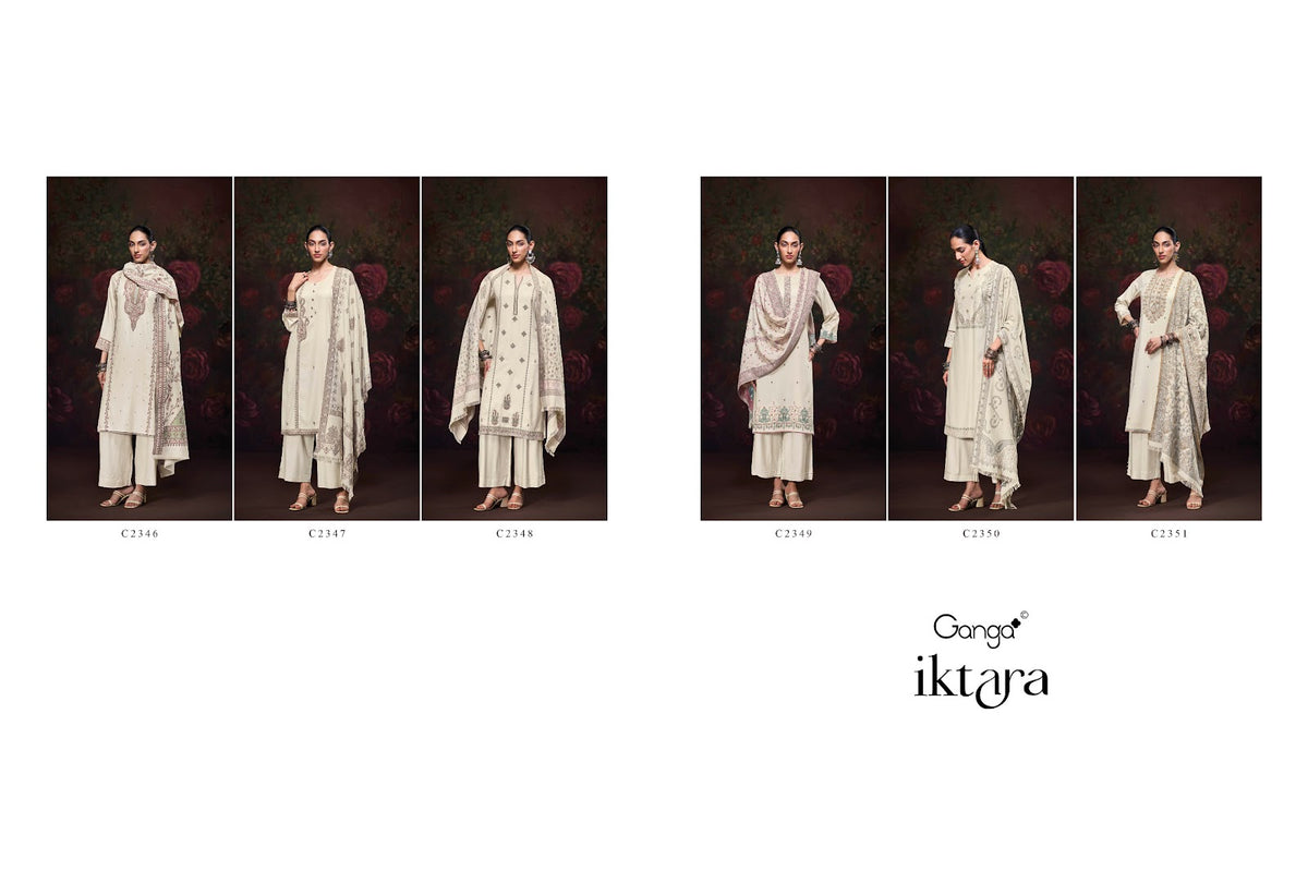 Iktara Ganga Pashmina Suits Supplier Gujarat