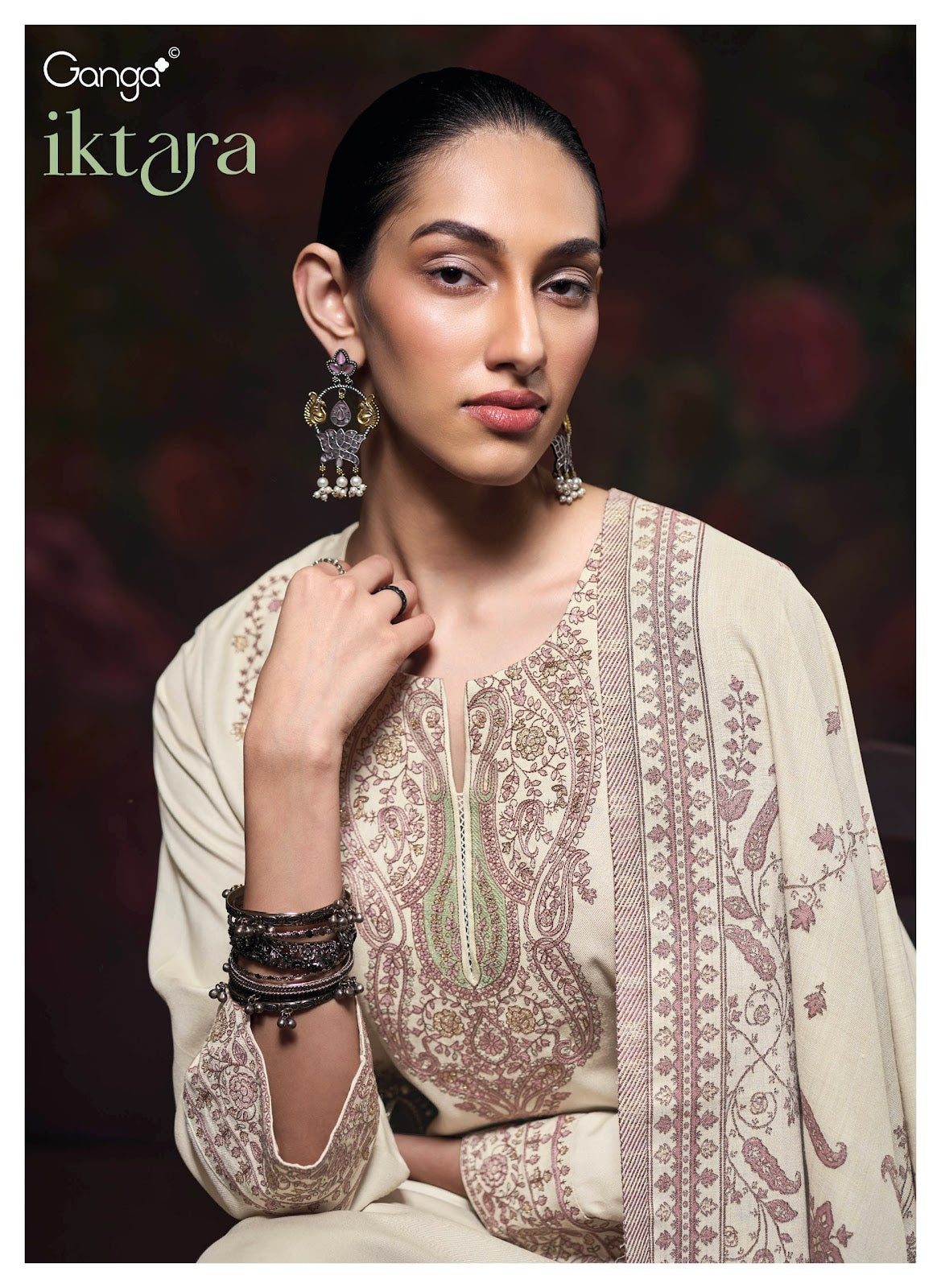 Iktara Ganga Pashmina Suits Supplier Gujarat