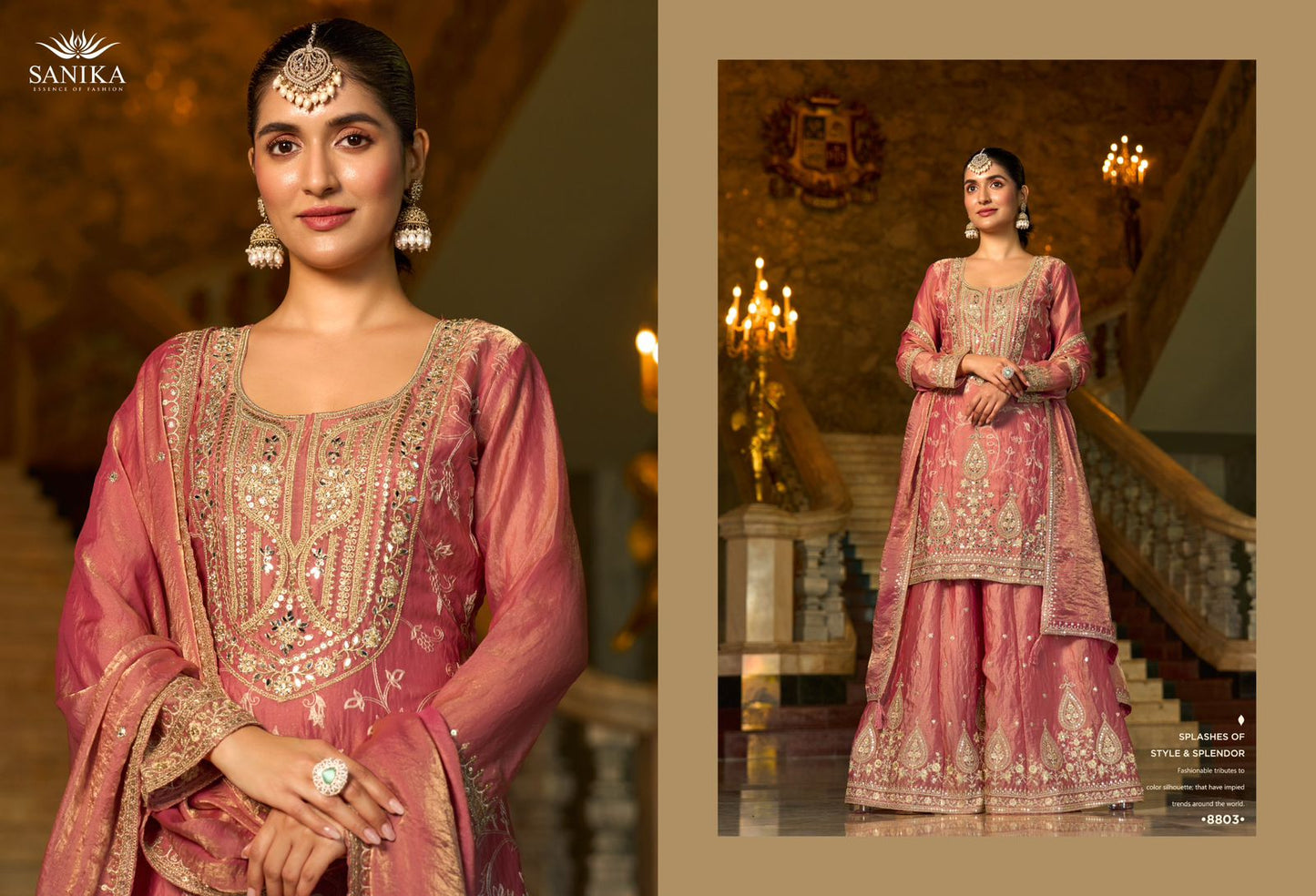 Iktara Sanika Fashion Frendy Silk Readymade Plazzo Style Suits Exporter India