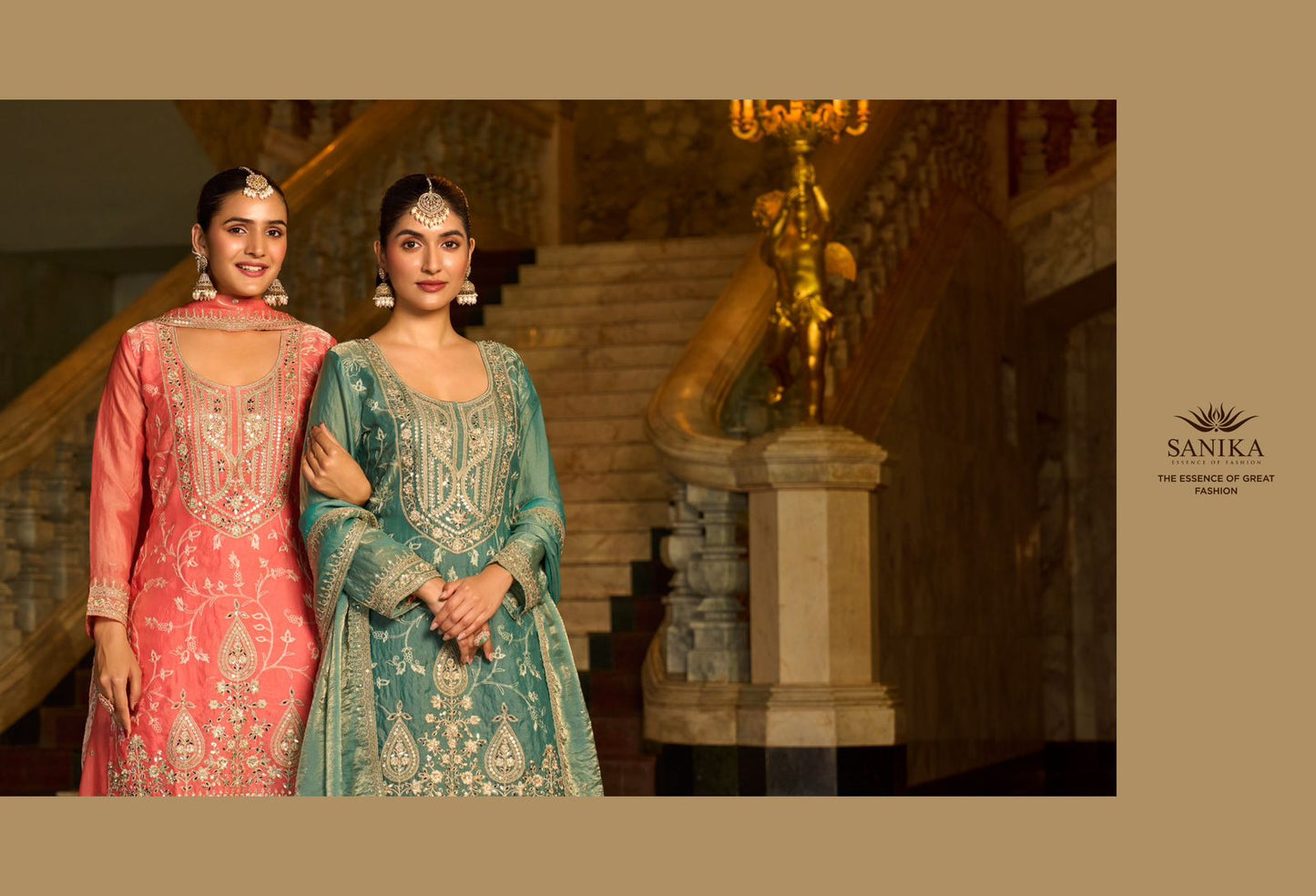 Iktara Sanika Fashion Frendy Silk Readymade Plazzo Style Suits Exporter India