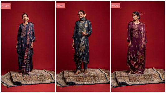 Iktasha Naariti Organza Satin Pant Style Suits Manufacturer India
