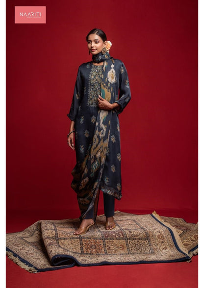 Iktasha Naariti Organza Satin Pant Style Suits Manufacturer India