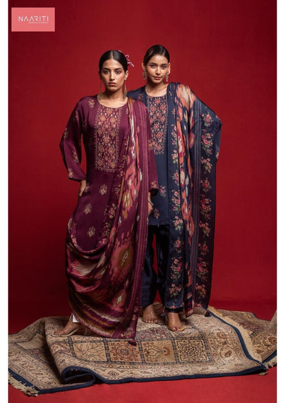 Iktasha Naariti Organza Satin Pant Style Suits Manufacturer India