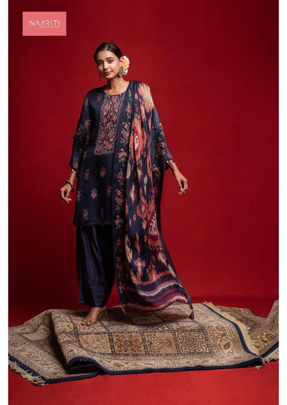 Iktasha Naariti Organza Satin Pant Style Suits Manufacturer India