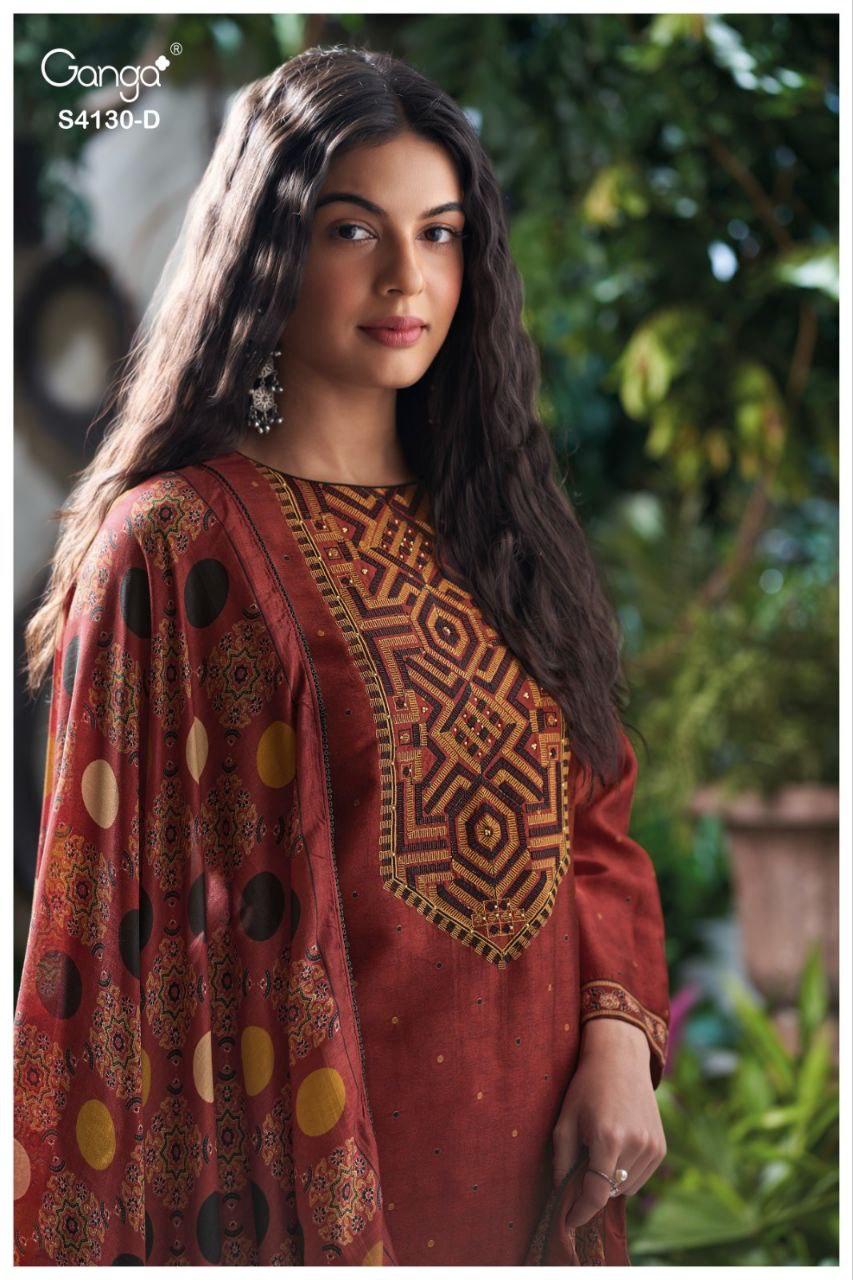 Ileana 4130 Ganga Premium Bemberg Plazzo Style Suits Supplier India