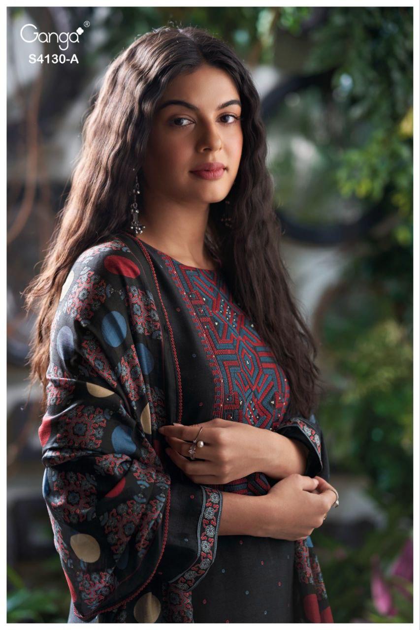 Ileana 4130 Ganga Premium Bemberg Plazzo Style Suits Supplier India
