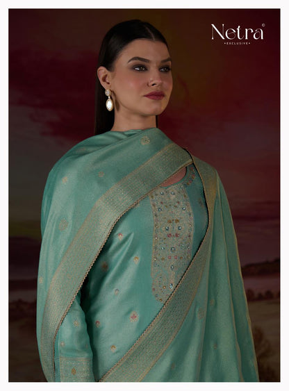 Ileana Netra Pure Silk Pashmina Suits Supplier