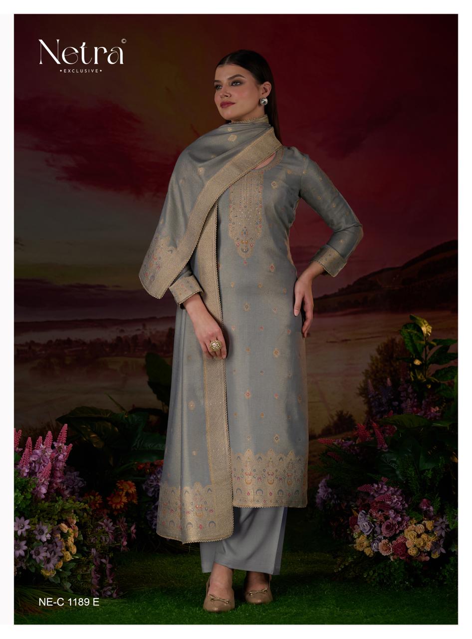 Ileana Netra Pure Silk Pashmina Suits Supplier